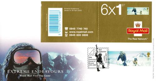 2003 29th April Endeavours PM9 Booklet (cover) & SG2366 (ACTUAL ITEM)
