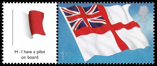 2005 White Ensign Smilers Stamp with Label (Label may vary from shown)