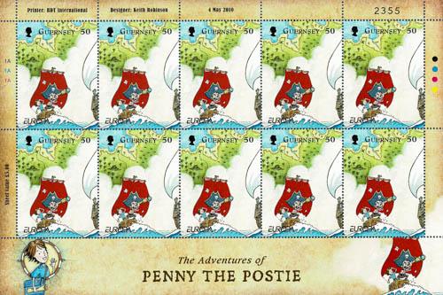2010 50p Europa Children's Books Stamp Sheet