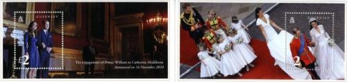 2011 Royal Engagement MS & Royal Wedding MS