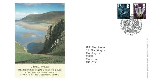 Wales 2012 25th April 87p & £1.28p Tallents House CDS Royal Mail Cover