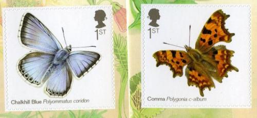 2013 Butterflies Self-adhesive 2 Values (SG3509-3510)