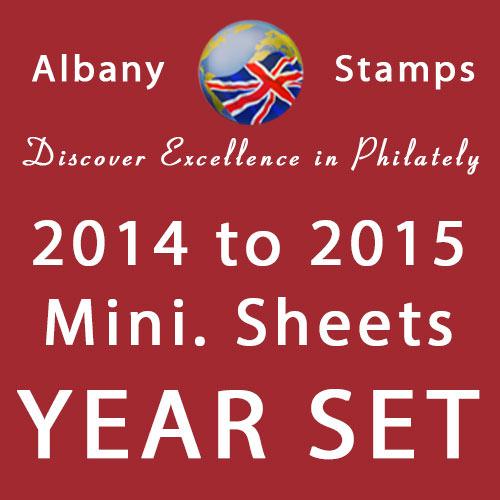 2014 to 2015 Set of 6 Alderney Miniature Sheets