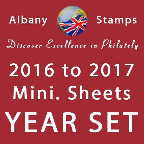 2016 to 2017 Set of 4 Alderney Miniature Sheets