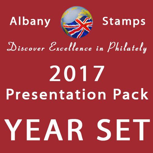 2017 Year Set of 5 Alderney Presentation Packs