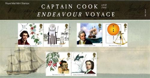 2018 Captain Cook Endeavour Voyage Pack containing Miniature Sheet
