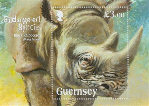 2018 Endangered Species (13th series), Black Rhinoceros MS