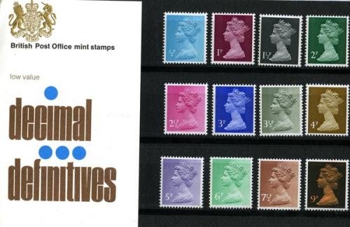 1971 ½p to 9p Pack No.26