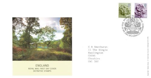 England 2006 28th March 44p & 72p Tallents House CDS Royal Mail Cover