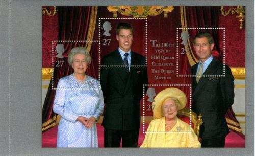 SG 2161a Queen Mother minisheet
