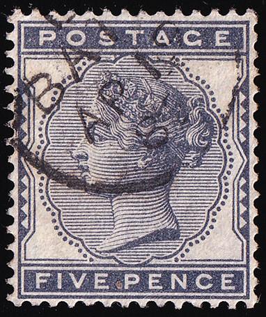 SG169 (K6) 5d Indigo - Fine Used (Cat. £175)