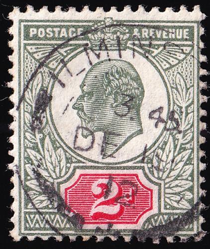 SG292 2d Grey-Green & Bright Carmine - Fine Used (Cat. £12) - (Spec: M13, iv)