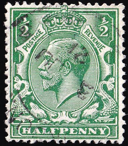 SG356 ½d Blue-Green - Fine Used (Cat. £25) - (Spec: N14, xiv)
