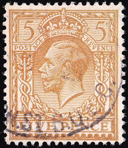 SG383 5d Bistre-Brown - Fine Used (Cat. £75) - (Spec: N24, vi)