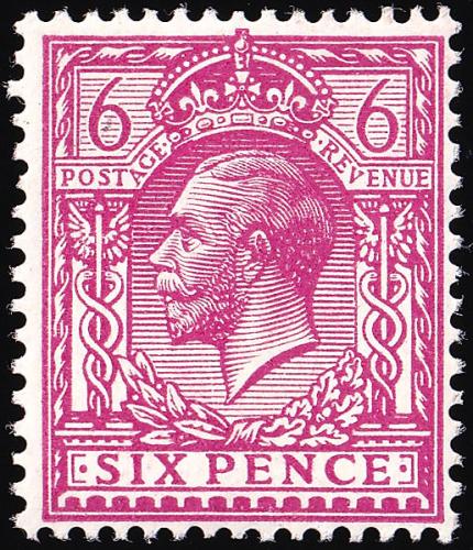 SG386 6d Deep Reddish Purple - Unmounted Mint (Cat. £90) - (Spec: N26, v)