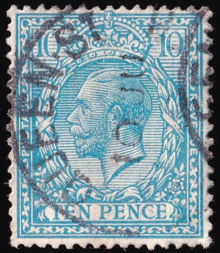 SG394 10d Turquoise-Blue - Fine Used (Cat. £20) - (Spec: N31, ii) (Scott: 199)