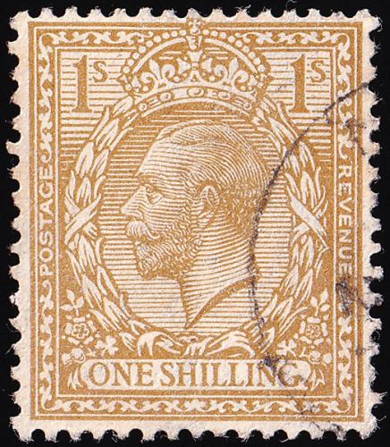 SG396 1/- Bistre-Brown - Fine Used (Cat. £12) - (Spec: N32, ii) (Scott: 200)