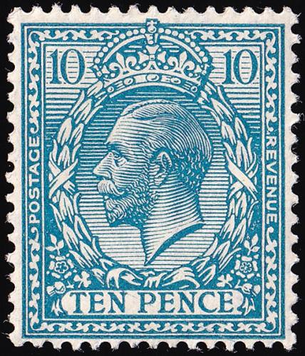 SG428 10d Turquoise-Blue - Fine Mounted Mint (Cat. £40) - (Spec: N44)