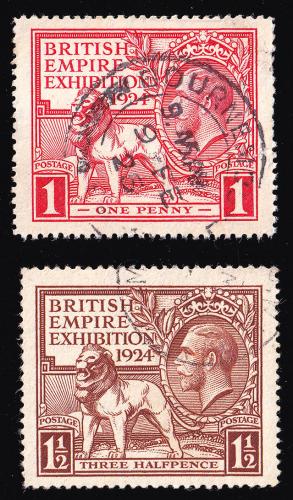 SG430-431 1924 British Empire Exhibition - Fine Used (Cat. £26) - (Spec: NCom1-2) (Scott: 203-204)