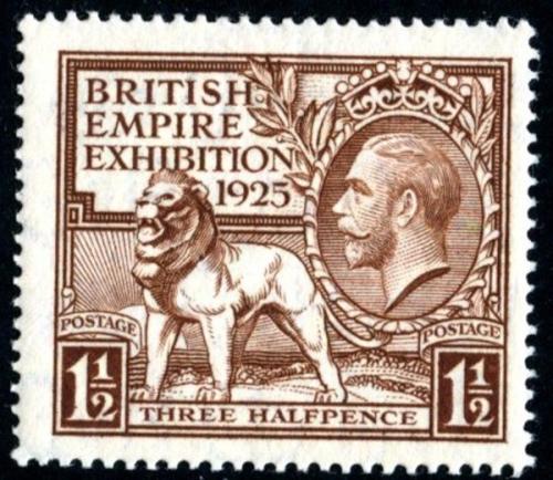 SG433 1925 British Empire Exhibition 1½d Brown