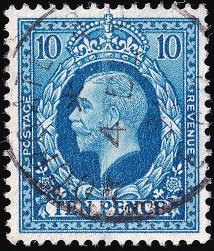 SG448 10d Turquoise-Blue - Fine Used (Cat. £15) - (Spec: N61) (Scott: 219)