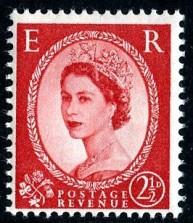SG: 544 2½d type 1 red