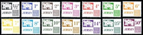 1971 Set of 14 Postage Due ½p to 50p (SG: D7 - D20)