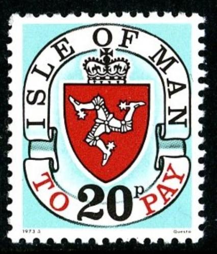 SG: D8 1973 20p pale turquoise-green with letter A