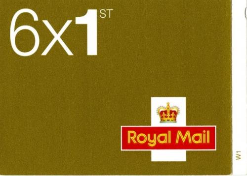 SG: RC1a  6x1st (w)  on inside cover 'Don't just send a stamp'
