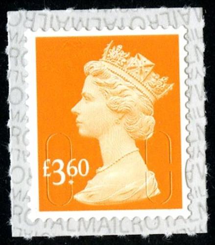 SG U2971  £3.60p   M19L with inverted printing on backing paper (backing not applicable with used)