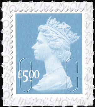 SG U2974 £5 azure M19L