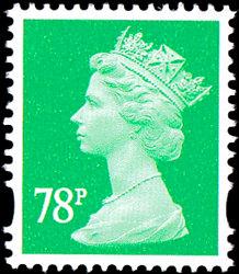 SG Y1738 78p emerald 2 band