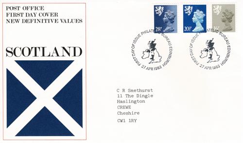 Scotland 1983 27th April 16p, 20½p, 28p Philatelic Bureau CDS Post Office Cover