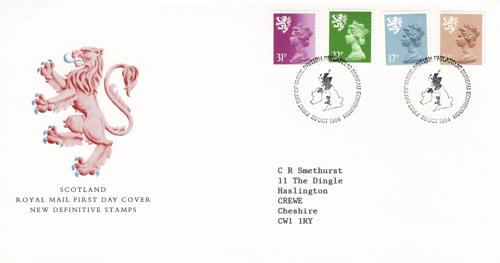 Scotland 1984 23rd October 13p, 17p, 22p, 31p Philatelic Bureau CDS Royal Mail Cover