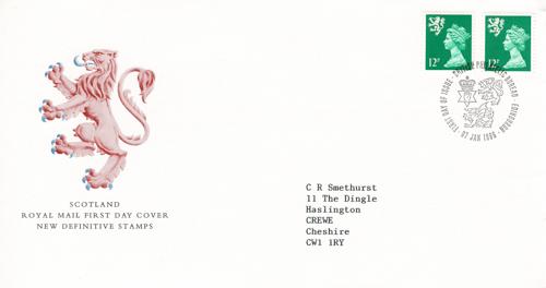 Scotland 1986 7th January 2x 12p Philatelic Bureau CDS Royal Mail Cover