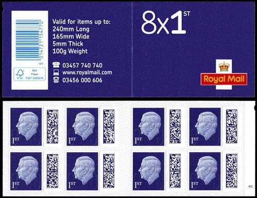 King Charles Barcoded Definitives Booklet: TD2