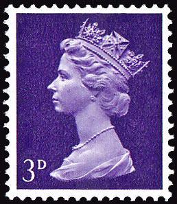 U8 (2) 3d Bluish Violet, Centre Band, Gum Arabic, Head A (SG729)