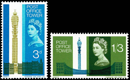 1965 Post Office Tower Commemorative Stamp Set
