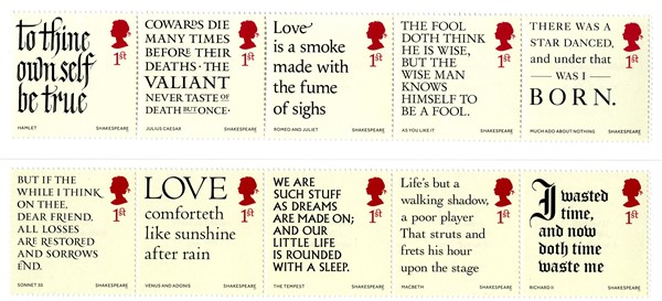 2016 Shakespeare Commemorative Stamp Set