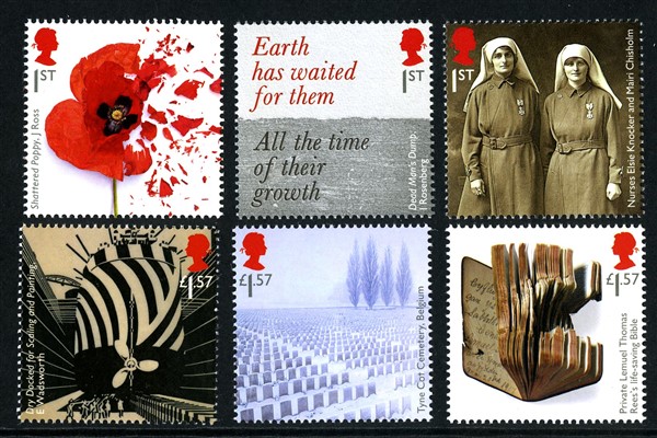 2017 First World War Commemorative Stamp Set